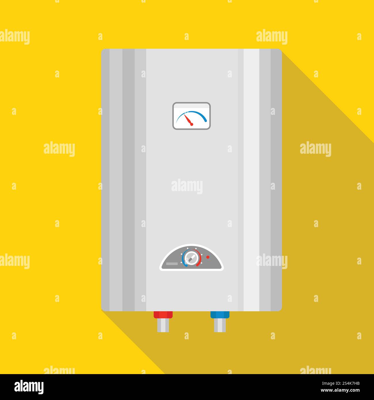 Icona caldaia ad acqua. Illustrazione piatta dell'icona vettoriale della caldaia ad acqua per la progettazione del Web. Icona caldaia ad acqua, stile piatto Illustrazione Vettoriale