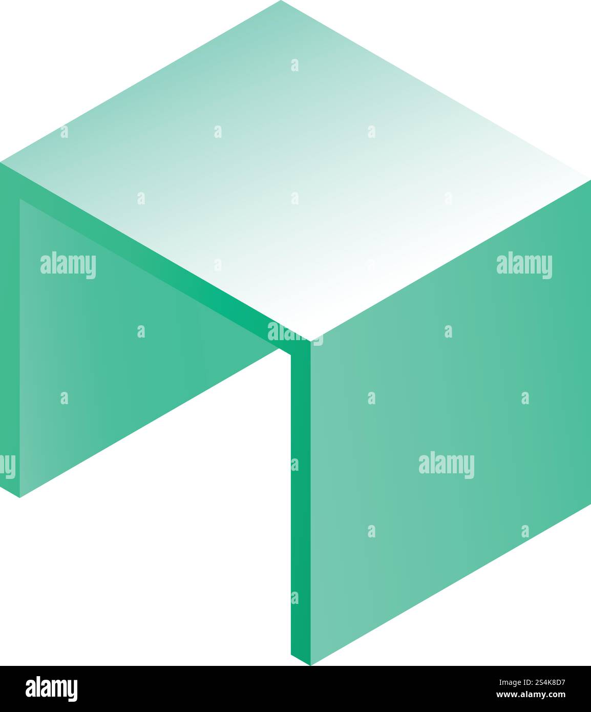 Icona tabella quadrata. Icona isometrica del vettore della tabella quadrata per la progettazione Web isolata su sfondo bianco. Icona tabella quadrata, stile isometrico Illustrazione Vettoriale