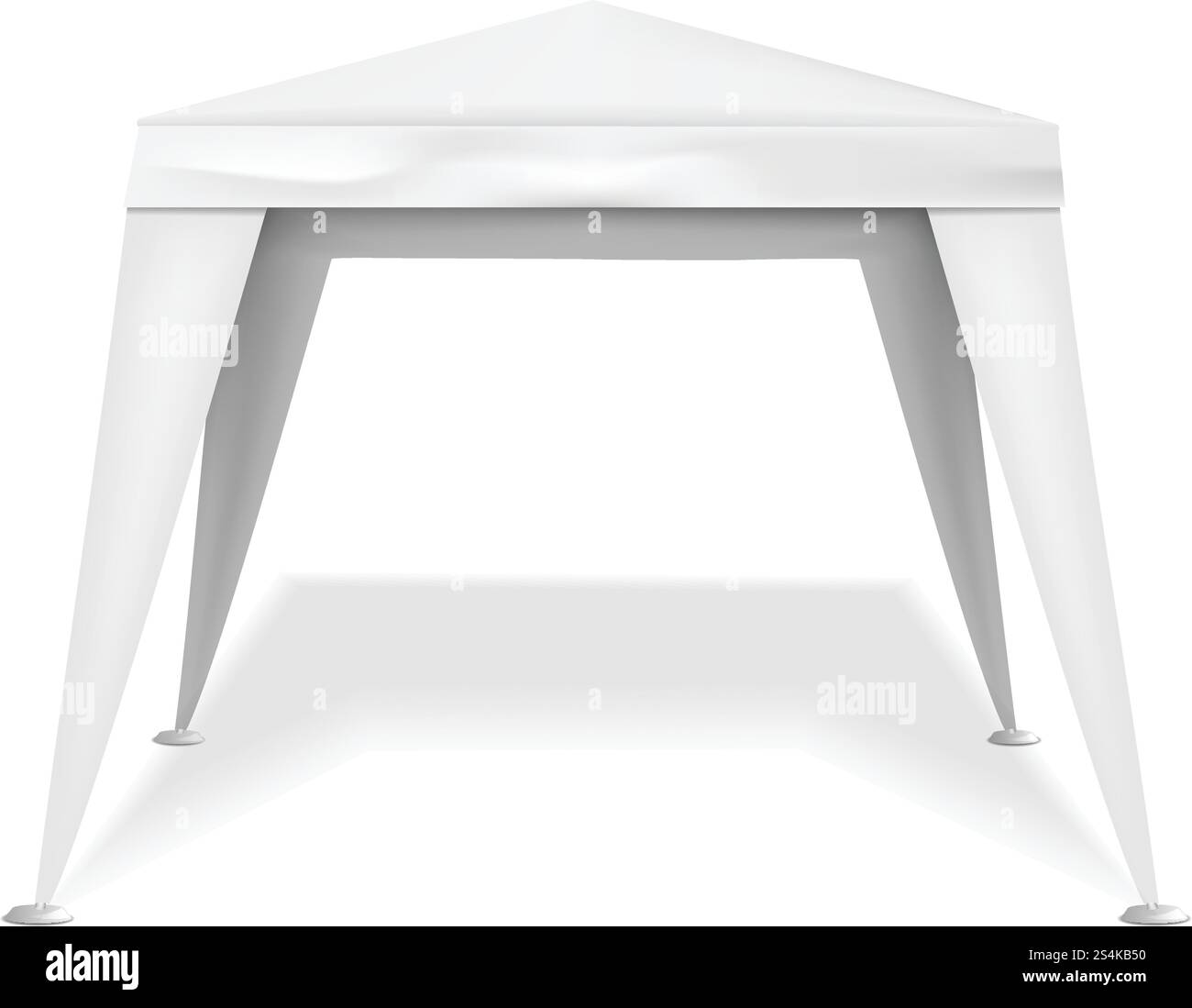 Icona della tenda commerciale. Illustrazione realistica dell'icona vettoriale della tenda commerciale per il web design isolata su sfondo bianco. Icona della tenda commerciale, stile realistico Illustrazione Vettoriale