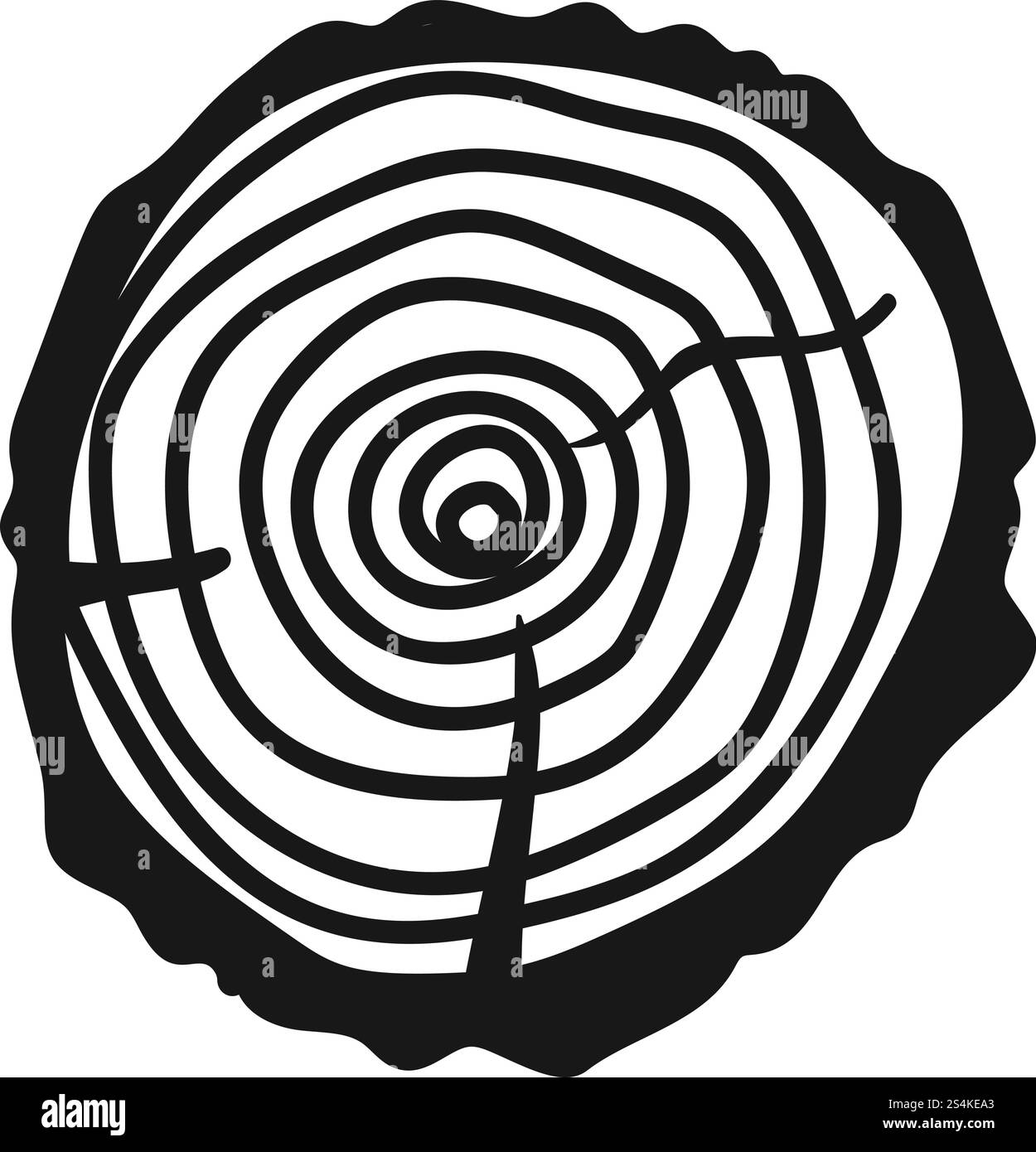 Icona taglio legno. Semplice illustrazione dell'icona vettoriale del taglio del legno per la progettazione del nastro isolata su sfondo bianco. Icona del taglio del legno, stile semplice Illustrazione Vettoriale