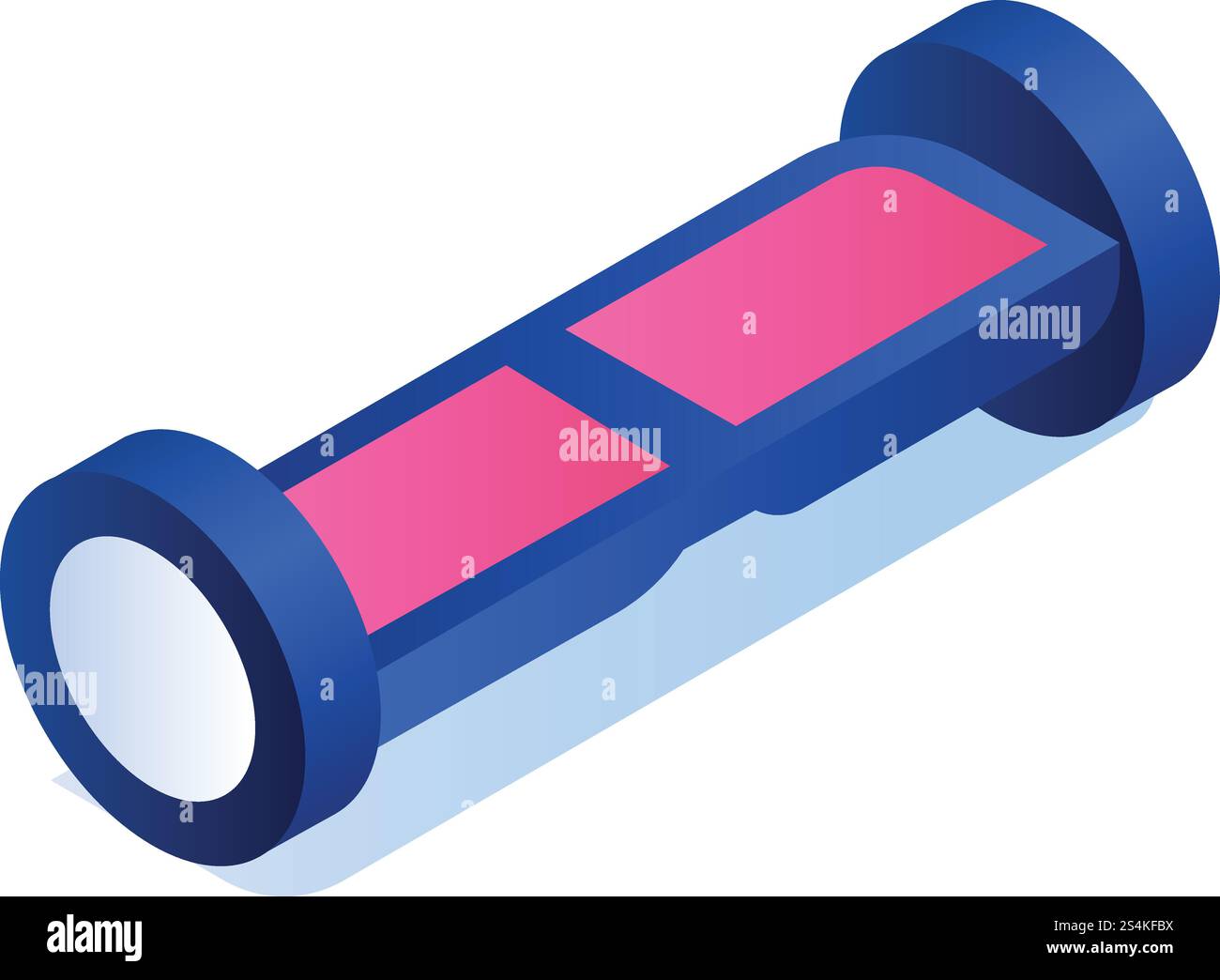 Icona hoverboard. Isometrica dell'icona vettoriale hoverboard per la progettazione Web isolata su sfondo bianco. Icona hoverboard, stile isometrico Illustrazione Vettoriale