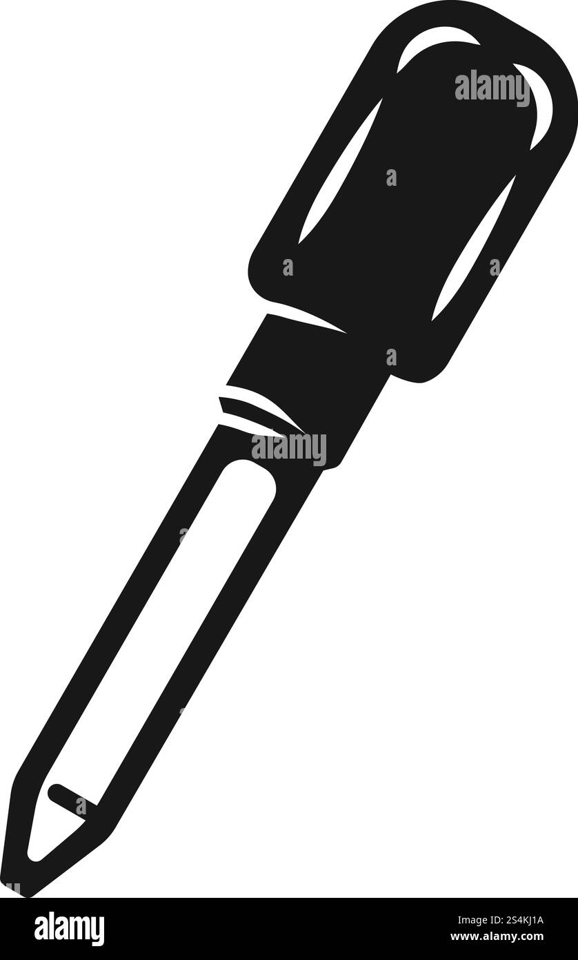 Icona contagocce vuota. Semplice illustrazione dell'icona del vettore contagocce vuoto per il design Web isolata su sfondo bianco. Icona contagocce vuota, stile semplice Illustrazione Vettoriale