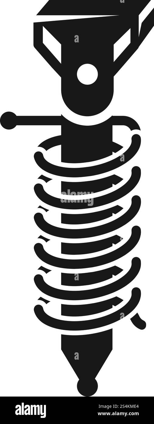 Icona induttore. Semplice illustrazione dell'icona vettoriale dell'induttore per la progettazione Web isolata su sfondo bianco. Icona induttore, stile semplice Illustrazione Vettoriale