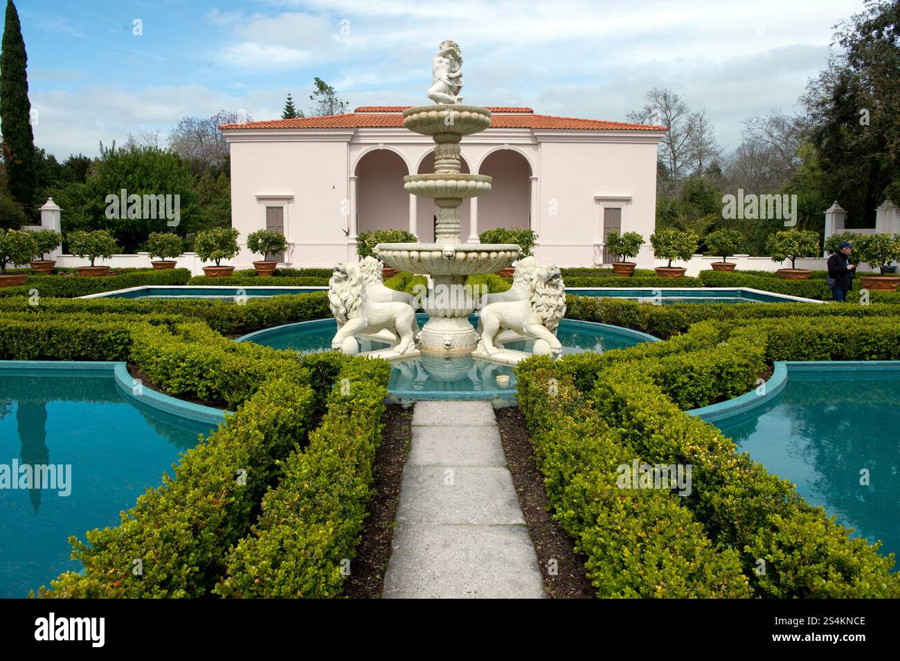 Italian Renaissance Garden a Hamilton Gardens, nuova Zelanda Foto Stock