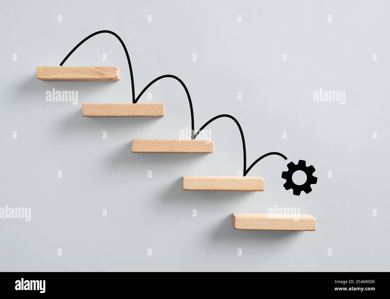 Riduzione della produzione e del concetto di efficienza. Fallimento aziendale. Strategia di produzione inefficiente, fallimento industriale nella produzione,. Foto Stock