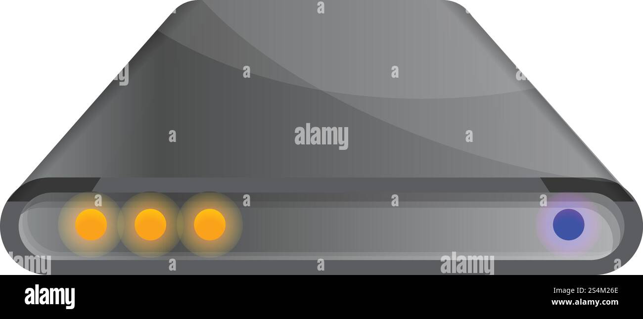 Icona del disco rigido. Cartoon dell'icona vettoriale del disco rigido per la progettazione Web isolato su sfondo bianco. Icona del disco rigido, stile cartone animato Illustrazione Vettoriale