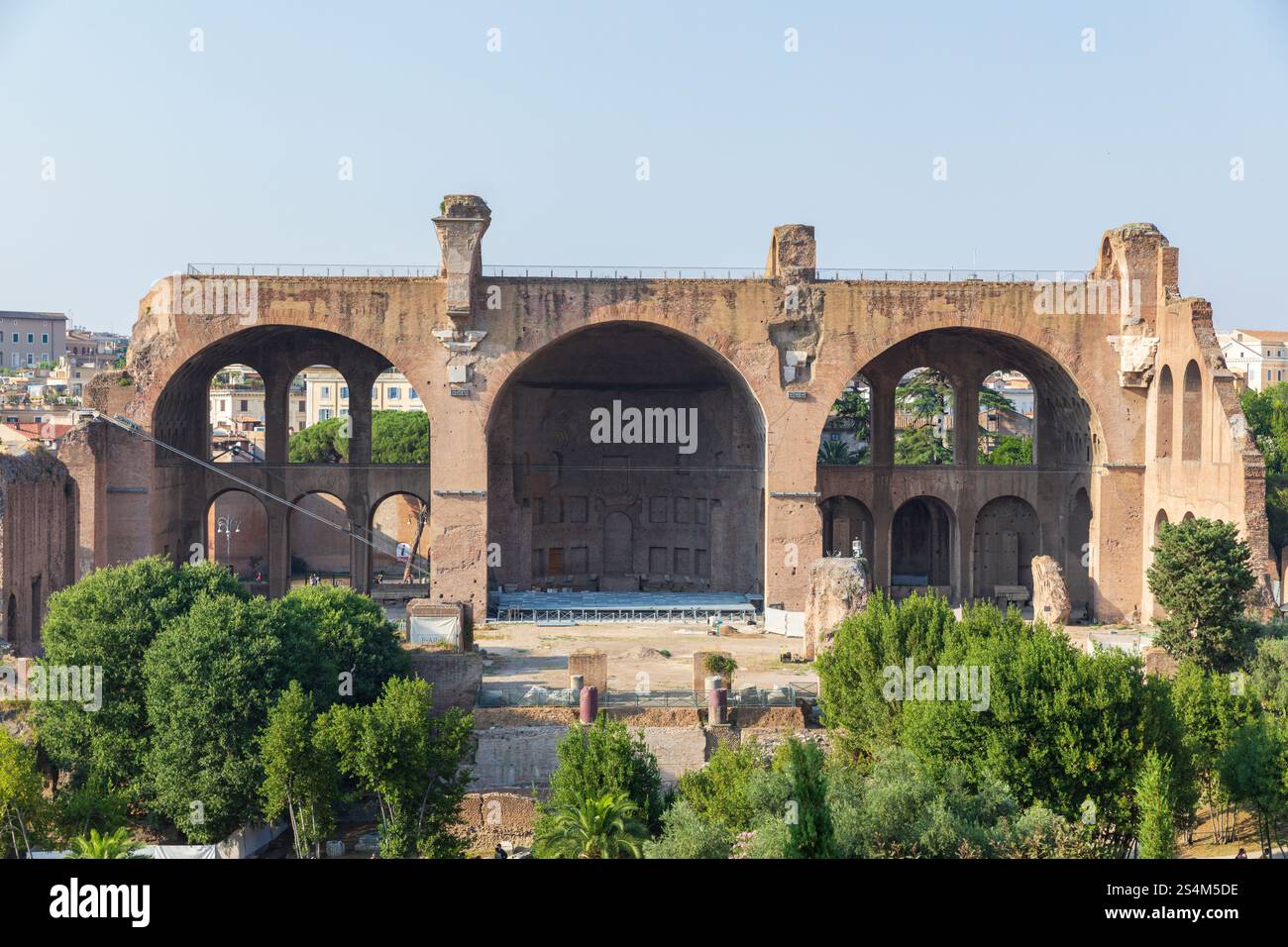 Basilica di Massenzio, foro Romano, Roma, Italia. Foto Stock