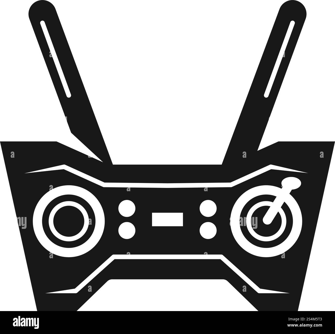 Icona joystick drone. Semplice illustrazione dell'icona vettoriale del joystick del drone per la progettazione Web isolata su sfondo bianco. Icona joystick drone, stile semplice Illustrazione Vettoriale