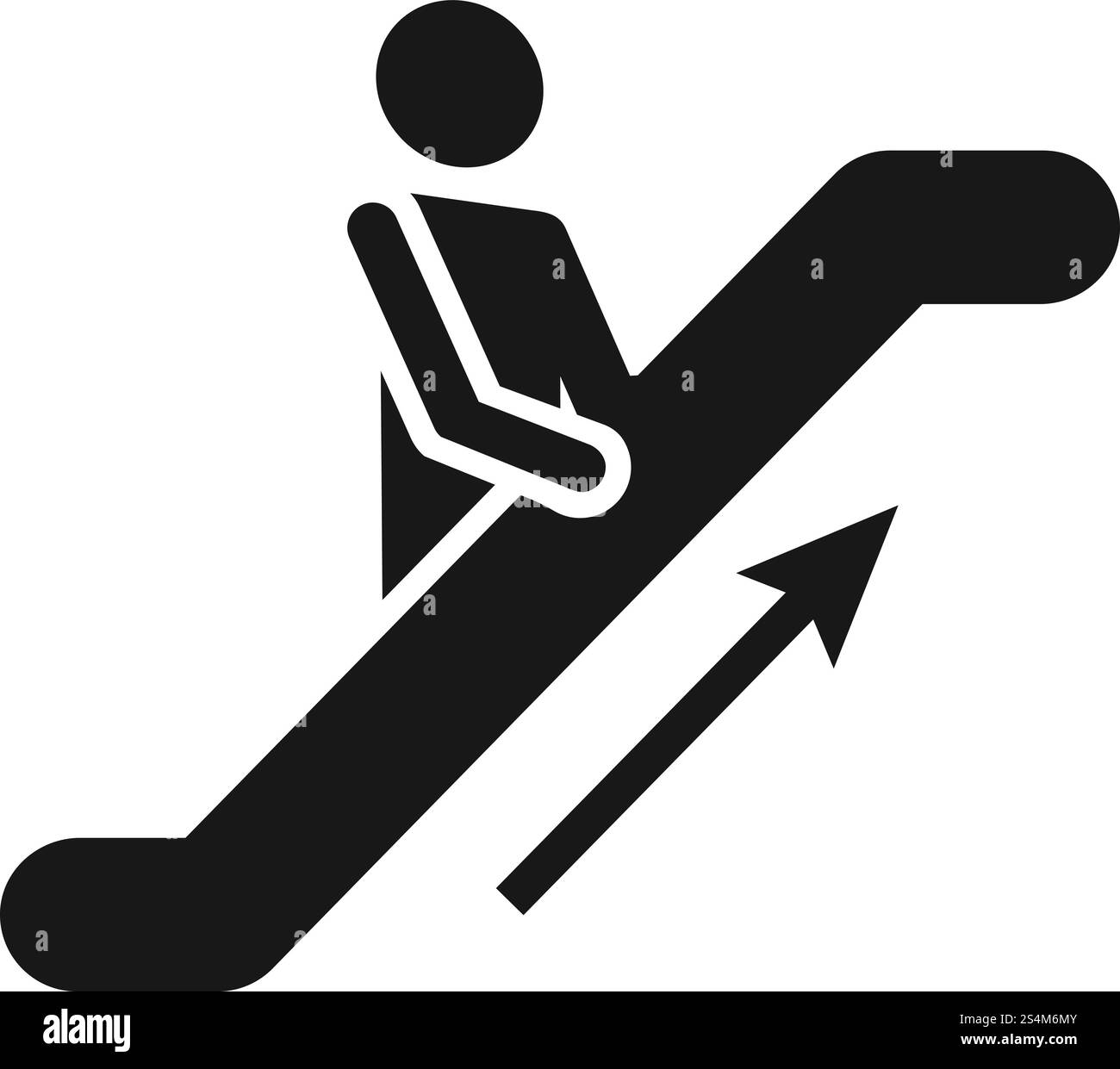 Icona di aumento della scala mobile. Semplice illustrazione dell'icona vettoriale di escalation up per la progettazione Web isolata su sfondo bianco. Icona di aumento della scala mobile, stile semplice Illustrazione Vettoriale