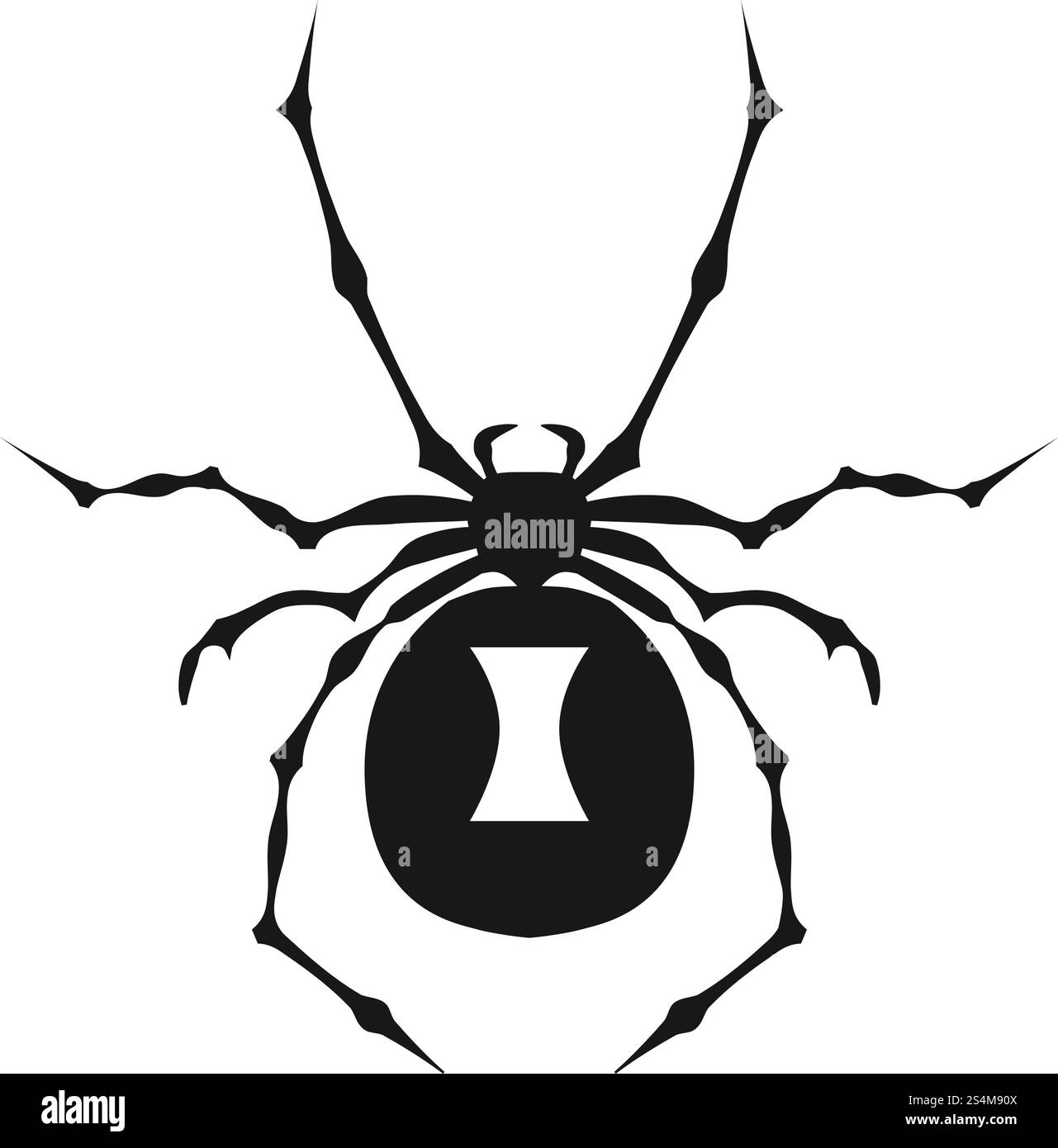 Icona ragno della paura. Semplice illustrazione dell'icona vettoriale del ragno della paura per il web design isolata su sfondo bianco. Icona ragno della paura, stile semplice Illustrazione Vettoriale