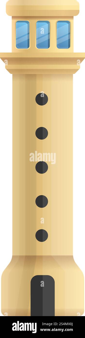 Icona del faro. Cartone animato dell'icona del vettore faro per il web design isolato su sfondo bianco. Icona del faro, stile cartoni animati Illustrazione Vettoriale