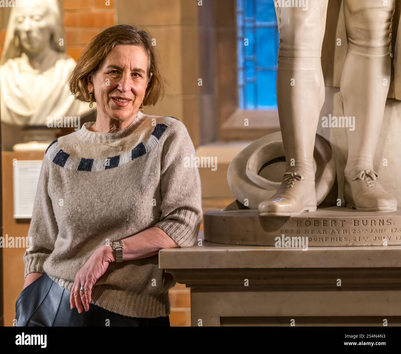 Scottish National Portrait Gallery, Edimburgo, Scozia, Regno Unito, 13 gennaio 2025, Scottish Portrait Awards: vengono lanciati i premi. Nella foto Kirsty Wark: Giudice ospite, presentatore televisivo e giornalista. Credito Sally Anderson/Alamy Live News Foto Stock