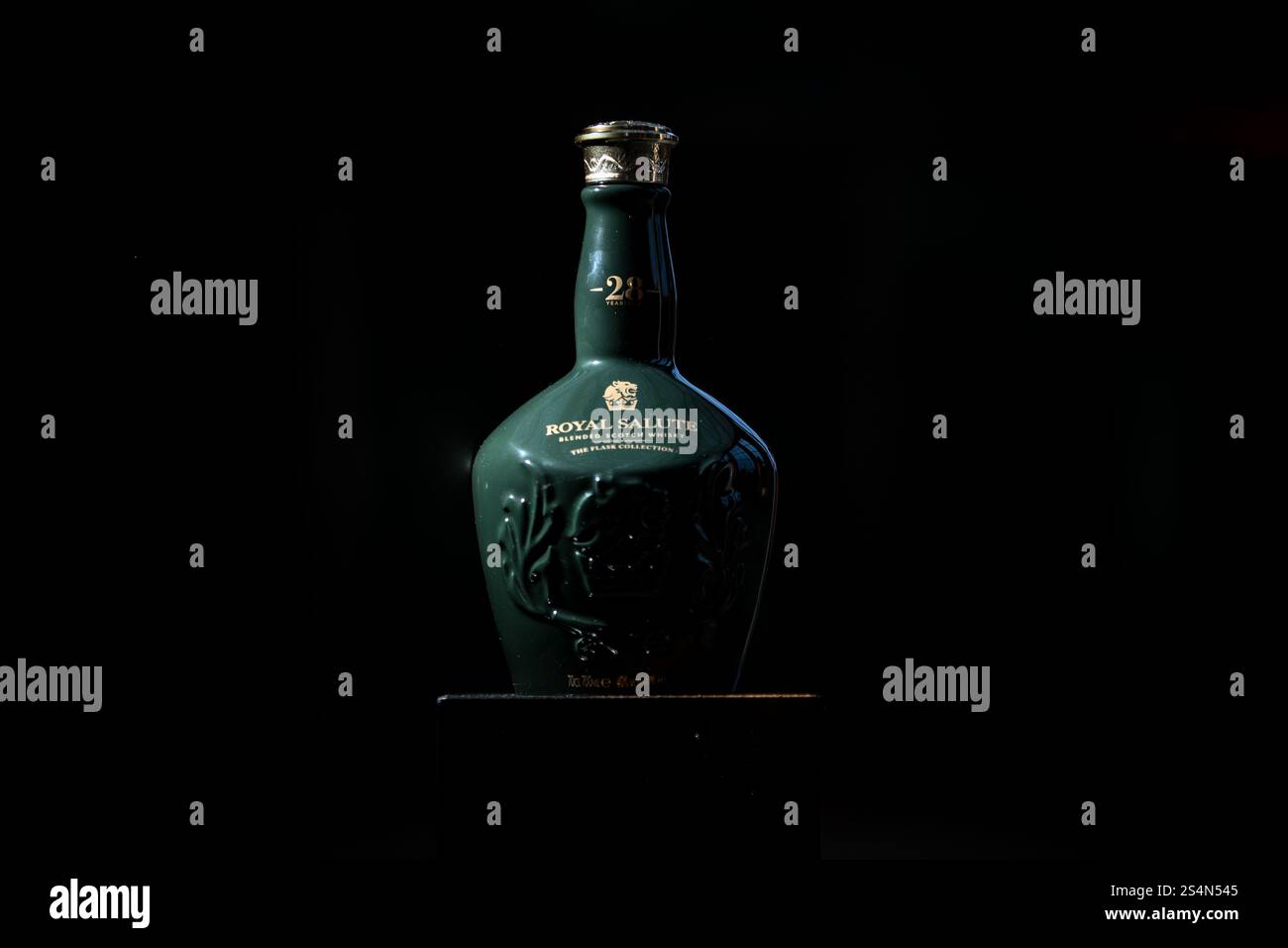 Fotografia di prodotto del Royal salute Whisky Foto Stock