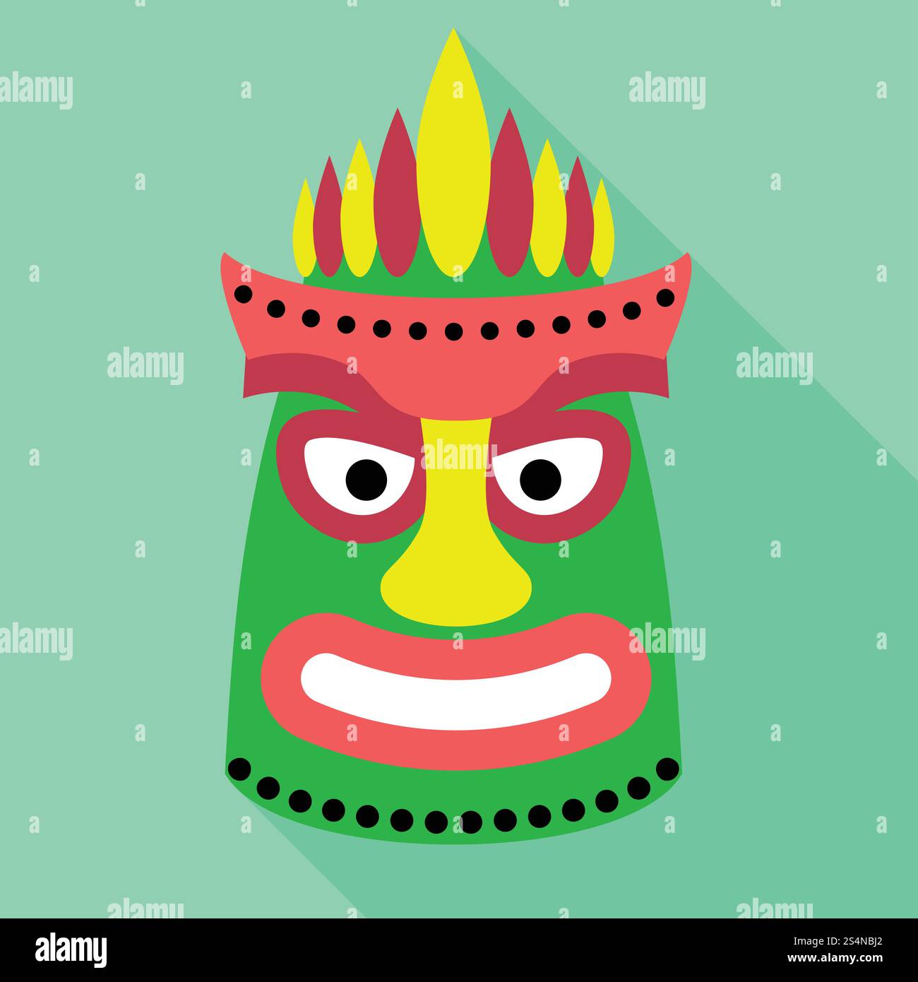 Icona American tiki idol. Illustrazione piatta dell'icona vettore american tiki idol per il web design. Icona American tiki idol, stile piatto Illustrazione Vettoriale