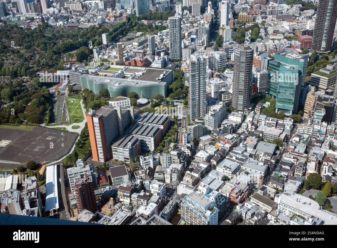 Quartiere Roppongi dal Mori Art Museum Tokyo Giappone Foto Stock