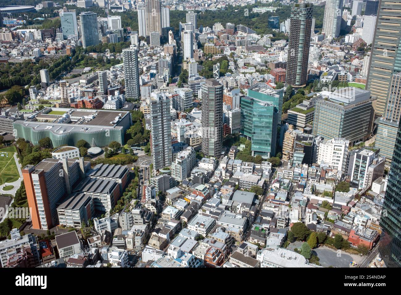 Quartiere Roppongi dal Mori Art Museum Tokyo Giappone Foto Stock