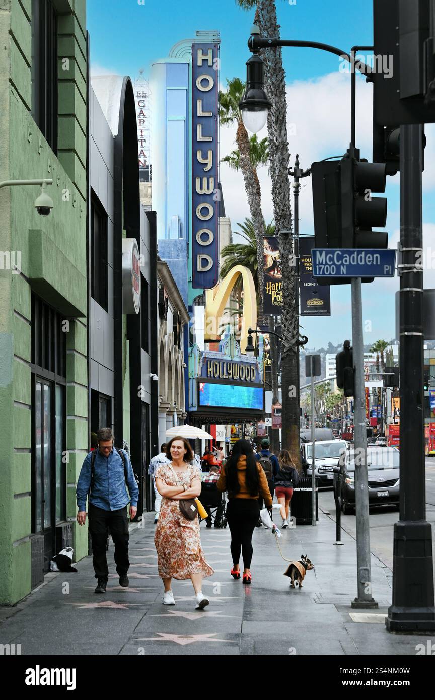 Sunset Boulevard, Hollywood, Los Angeles, California, Stati Uniti Foto Stock