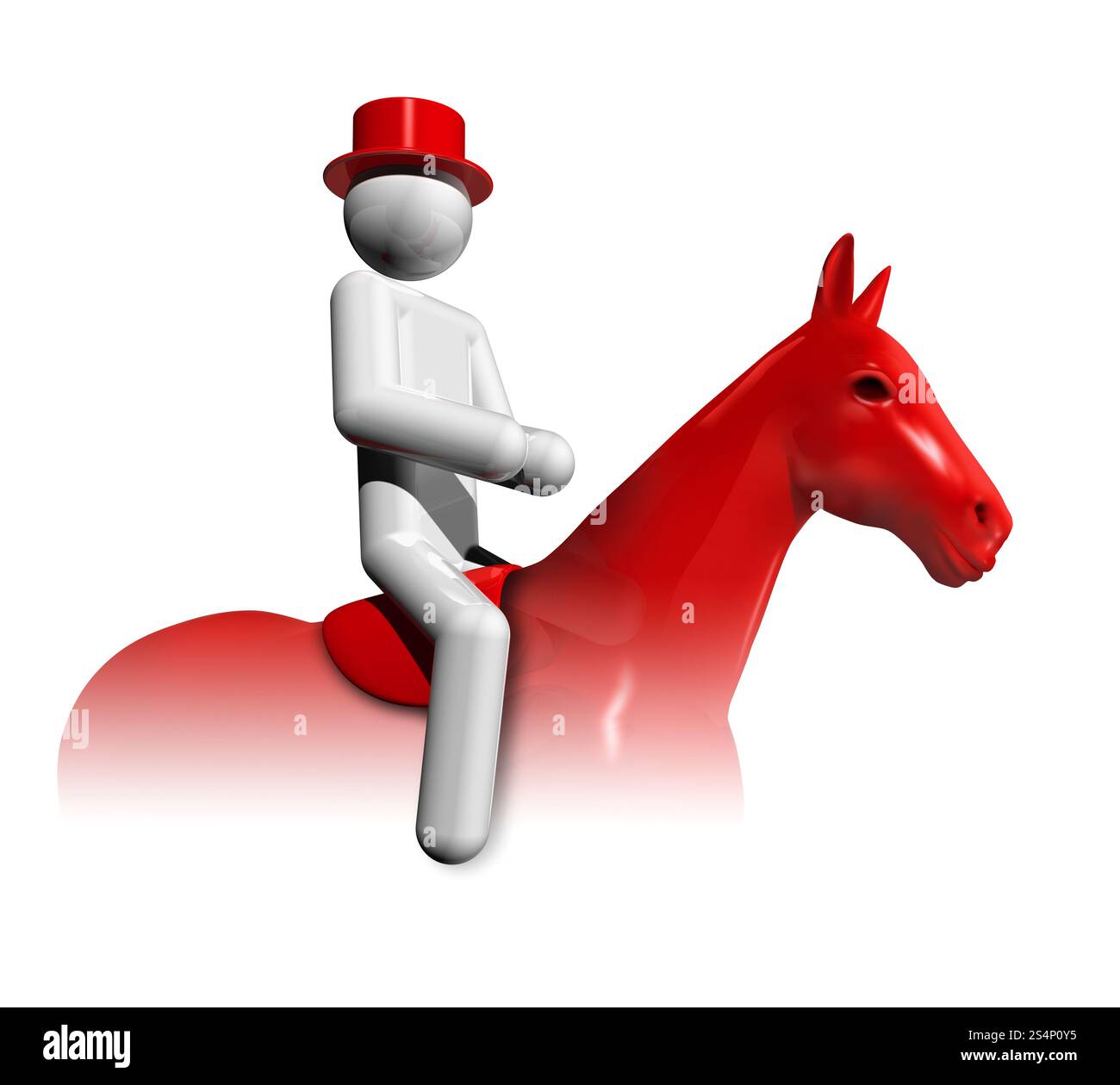 simbolo di vestiario equestre tridimensionale, serie di sport olimpici. Simbolo 3D Dressage equestre Foto Stock