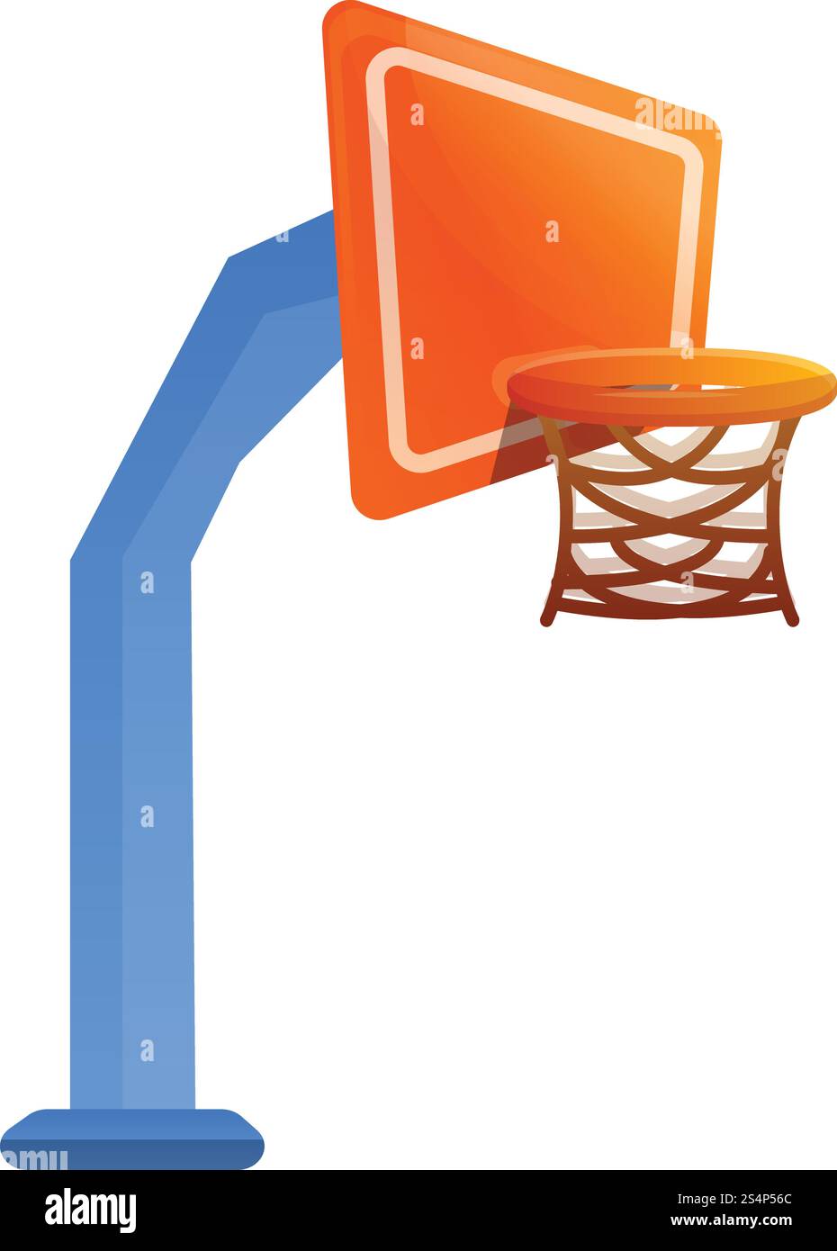Icona del canestro della torre di basket. Cartoni animati dell'icona vettoriale della torre di basket per il web design isolato su sfondo bianco. Icona del canestro da basket, stile cartoni animati Illustrazione Vettoriale