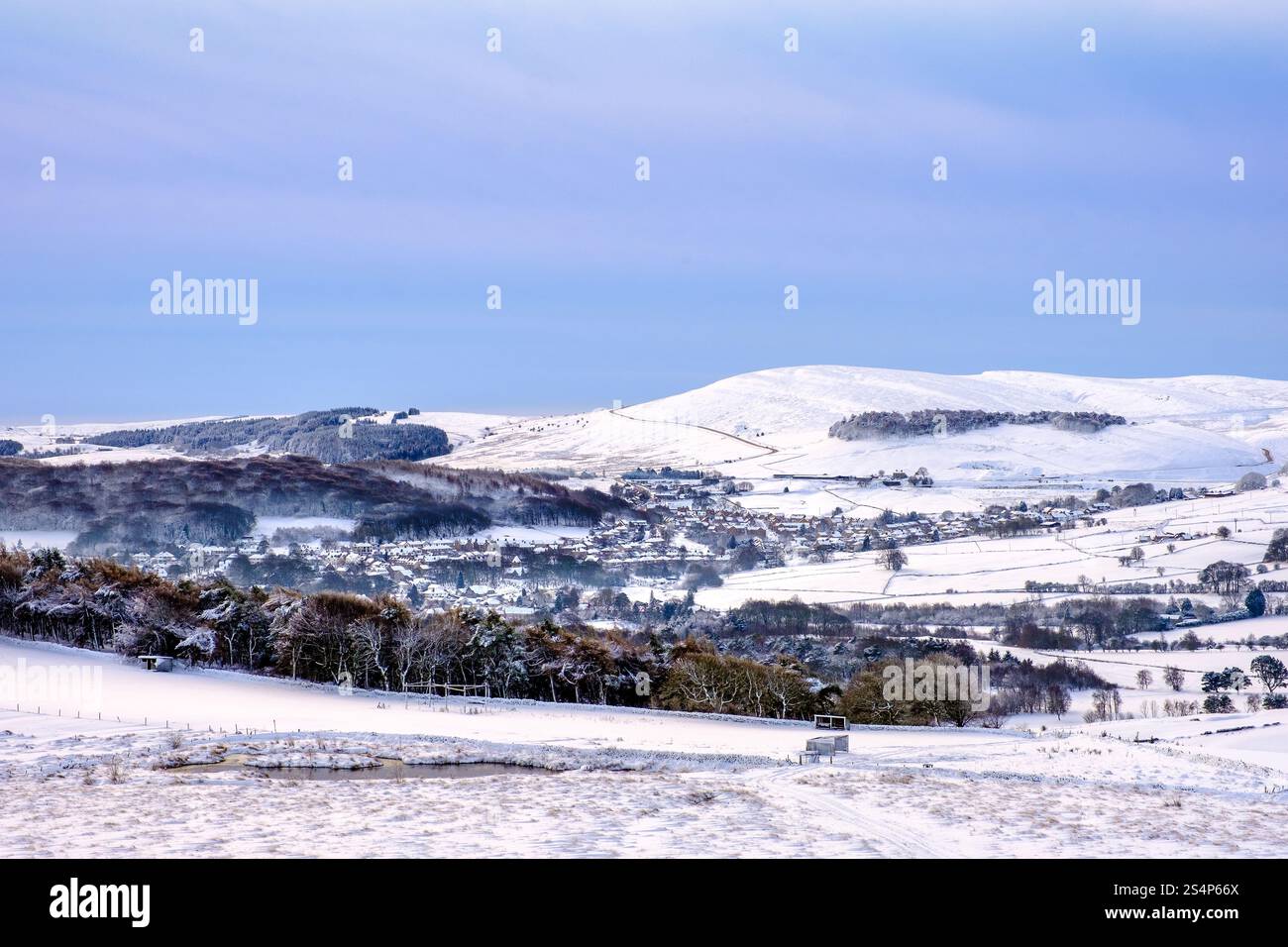 Axe Edge Moor and Burbage ( parte di Buxton ) in inverno, Derbyshire, Regno Unito Foto Stock
