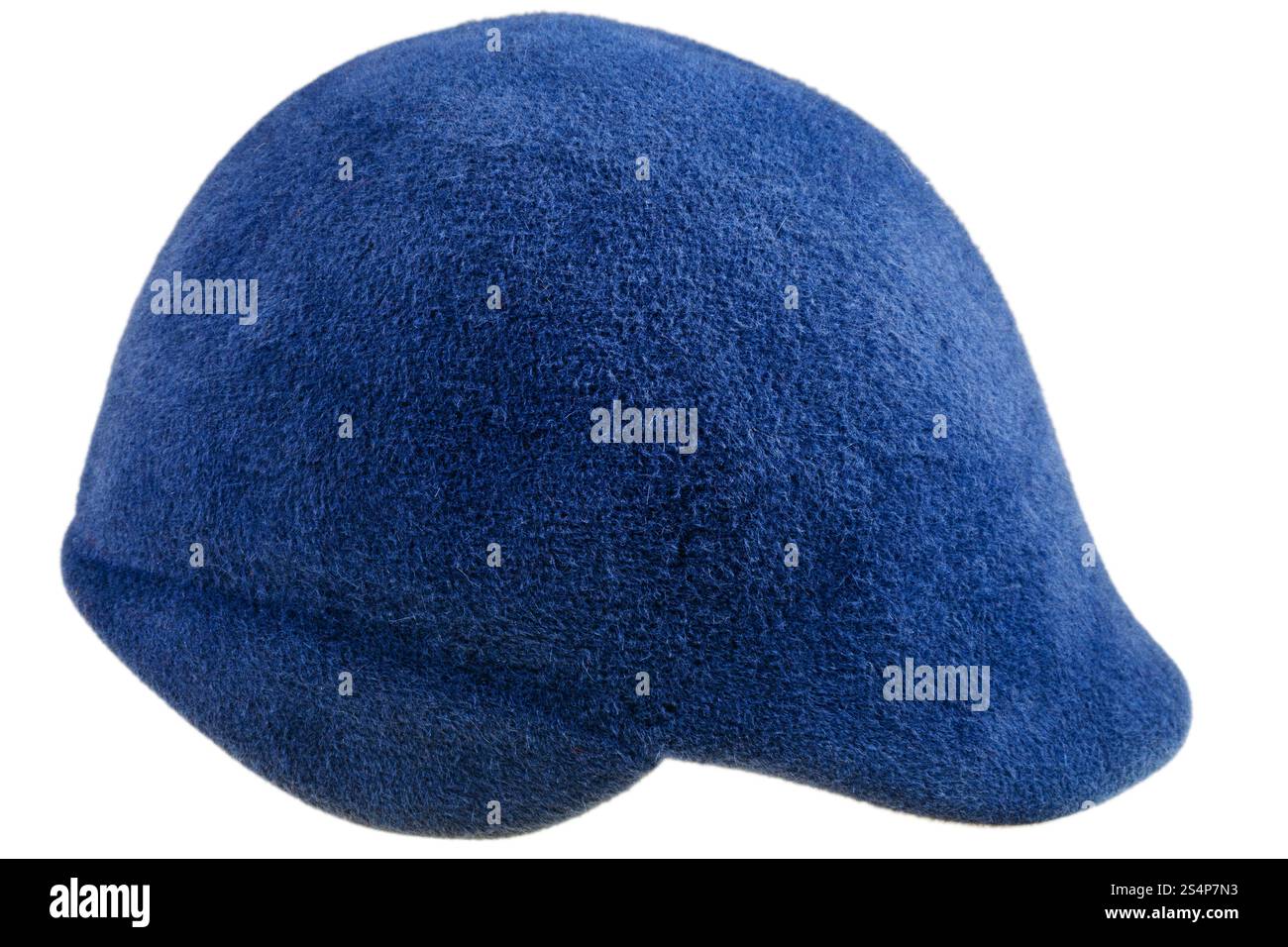 Sentivo ladies blue cloche hat isolati su sfondo bianco Foto Stock