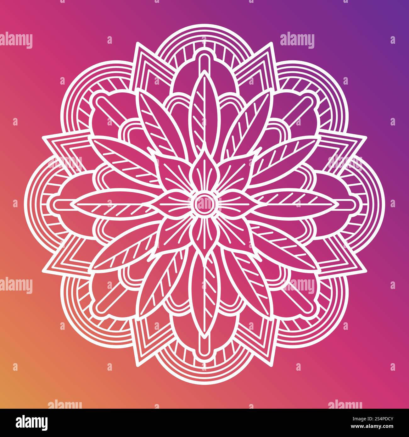 Mandala di fiori bianchi. Elementi decorativi orientali asiatici arabi. Illustrazione vettoriale. Mandala di fiori bianchi. Elementi decorativi orientali asiatici arabi Illustrazione Vettoriale