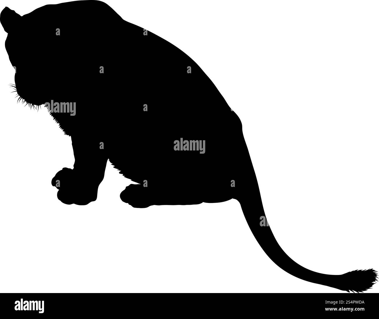 Silhouette di Lion. Altamente dettagliata Design liscio. Illustrazione Vettoriale. Illustrazione Vettoriale