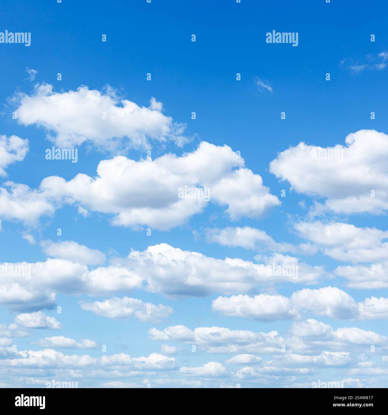 Sfondo naturale - tante piccole nuvole bianche in estate cielo blu Foto Stock