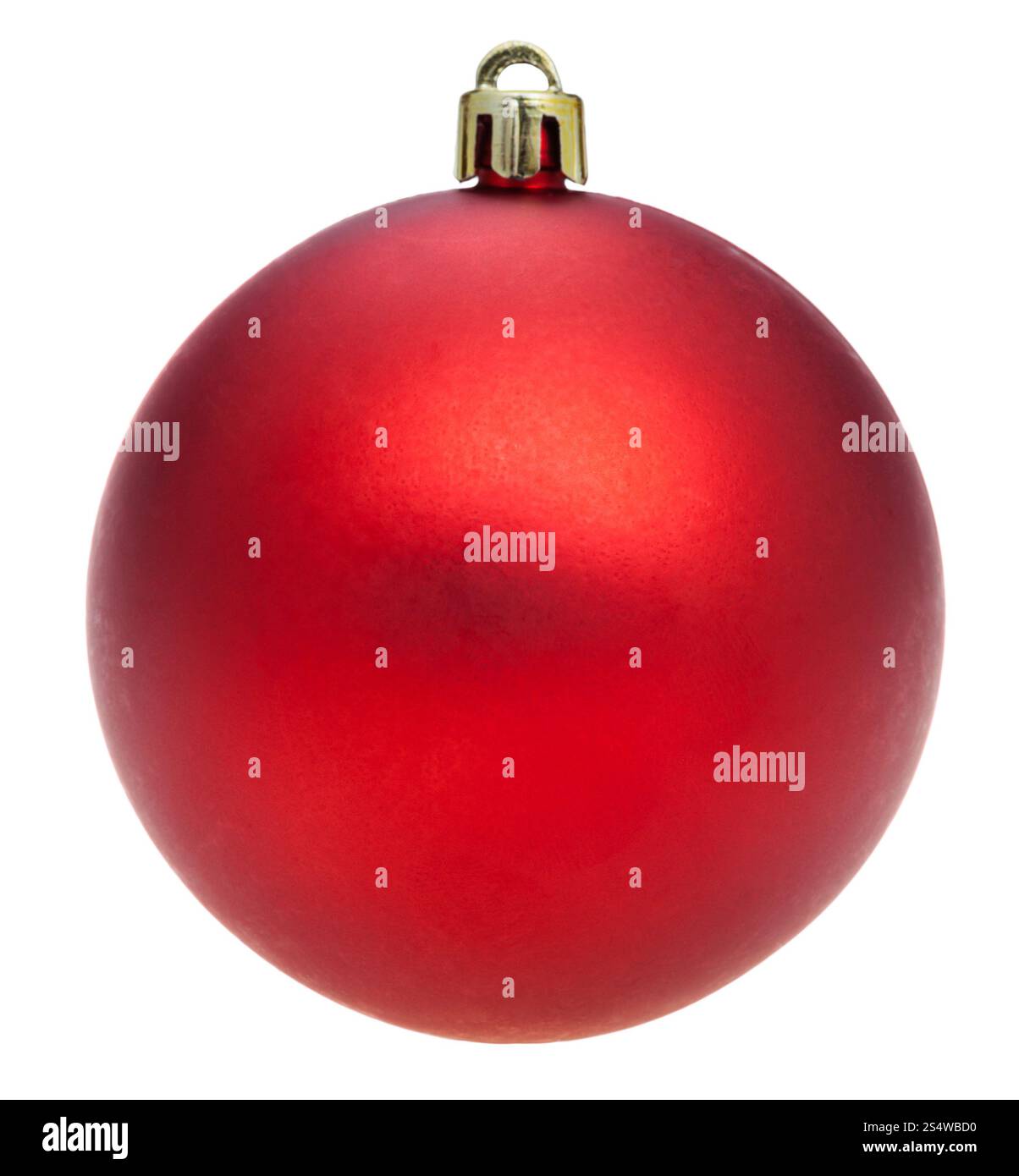 Decorazioni di Natale - xmas sfera rossa isolato su sfondo bianco Foto Stock