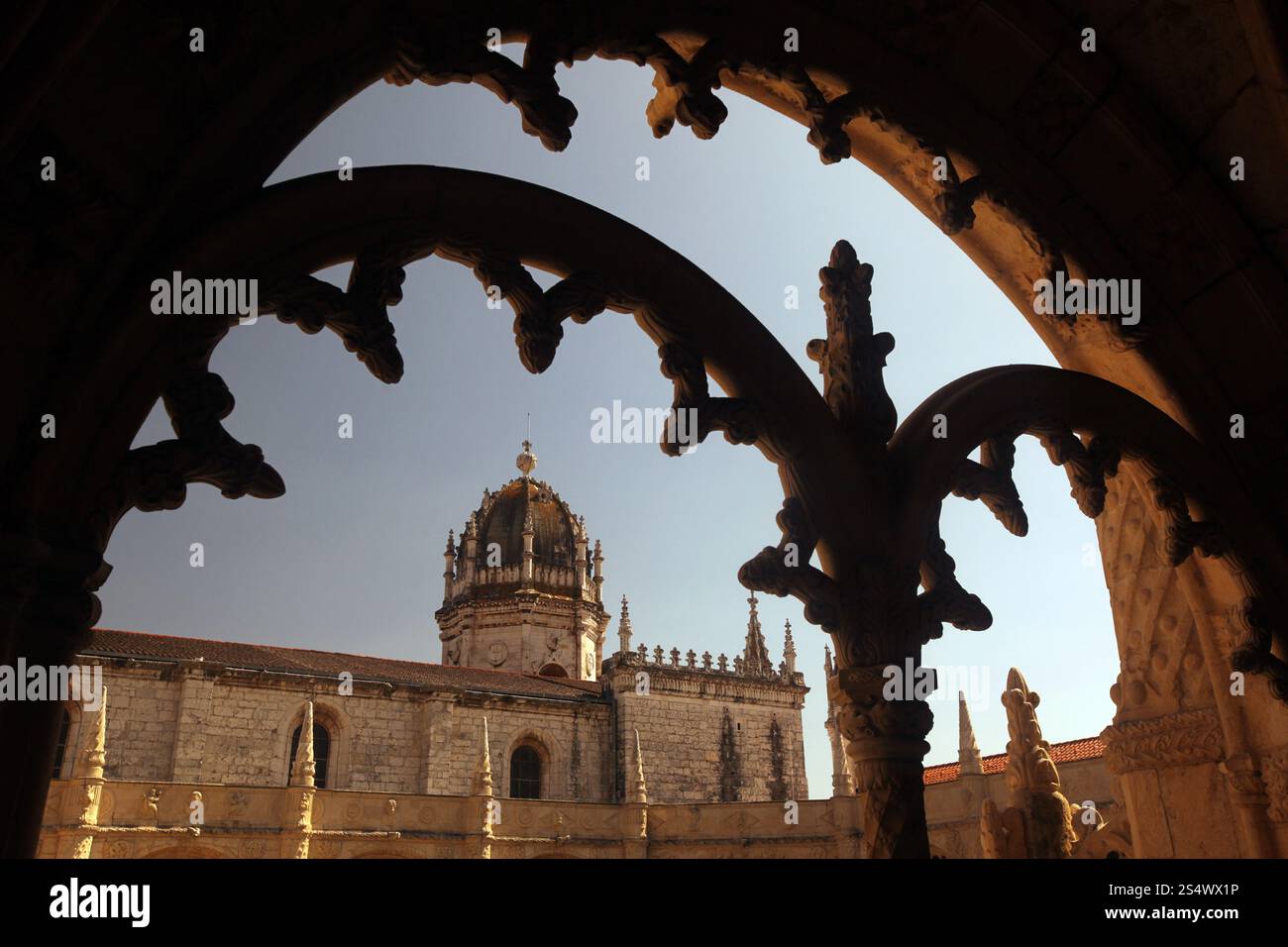 Il Mosteiro dos Jeronimos in Belem nella città di Lisbona in Portogallo in Europa. Foto Stock