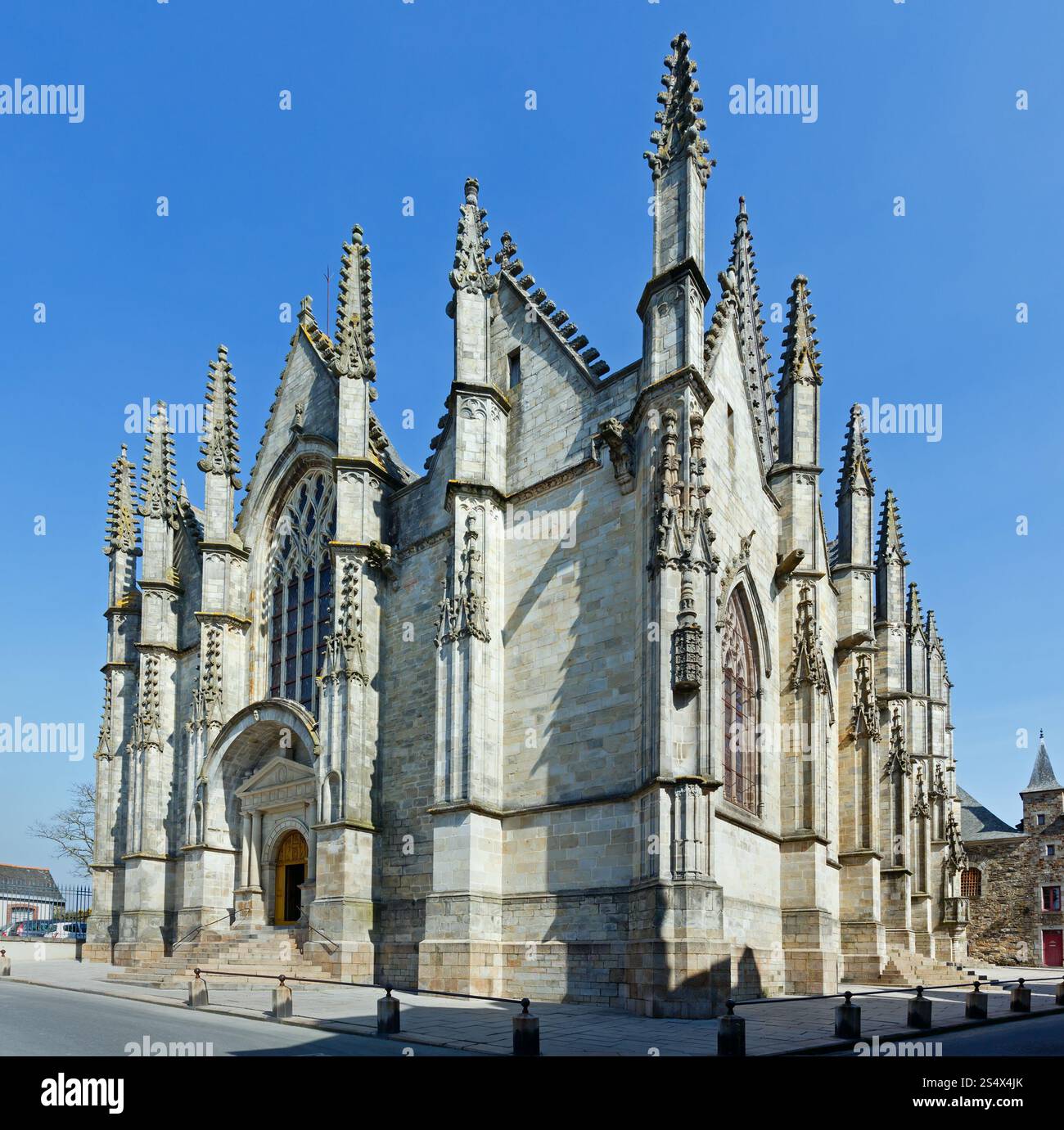 La chiesa di Notre Dame (XIV secolo), Vitre, Ille-et-Vilaine Bretagna, Francia. Foto Stock