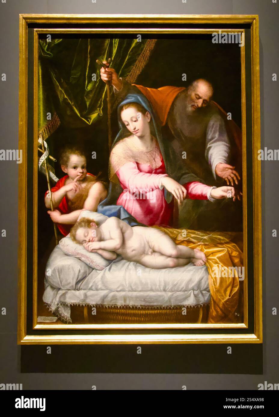 1589 dipinto a olio su tela Madonna del silenzio di Lavinia Fontana basato su un dipinto di Raffaello Royal Collections Gallery Museum Madrid Spagna Europa Foto Stock