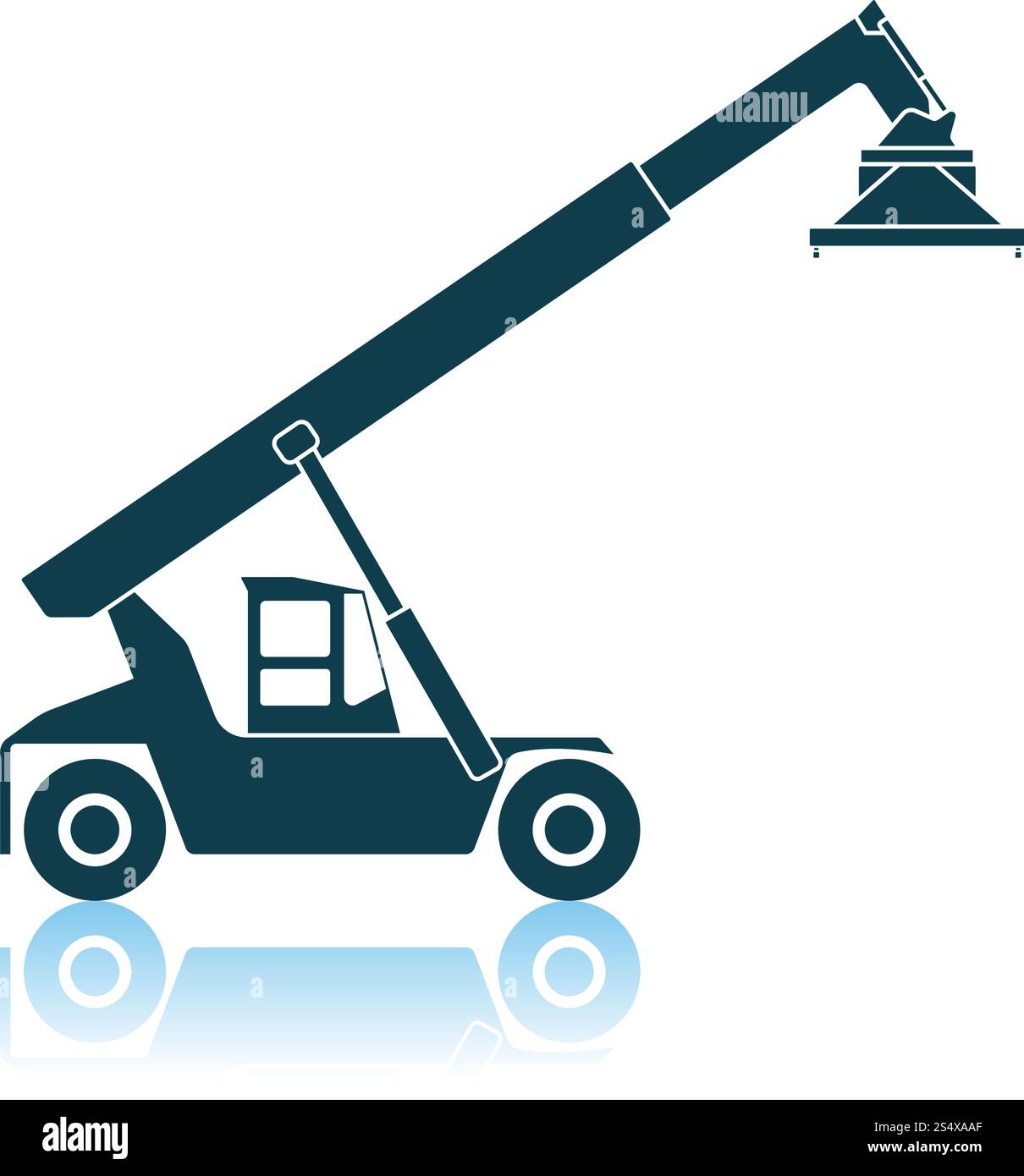 Porta l'icona del caricatore. Ombra di Design di riflessione. Illustrazione Vettoriale. Illustrazione Vettoriale