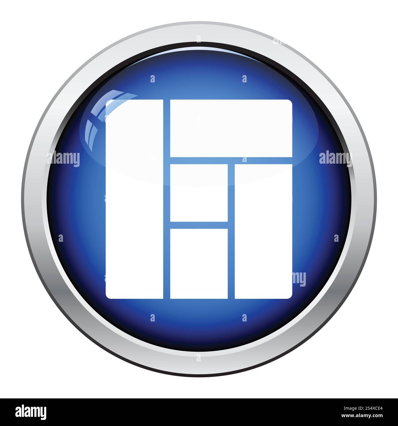 Icona del motivo della tavola del parquet. Design lucido dei pulsanti. Foto Stock