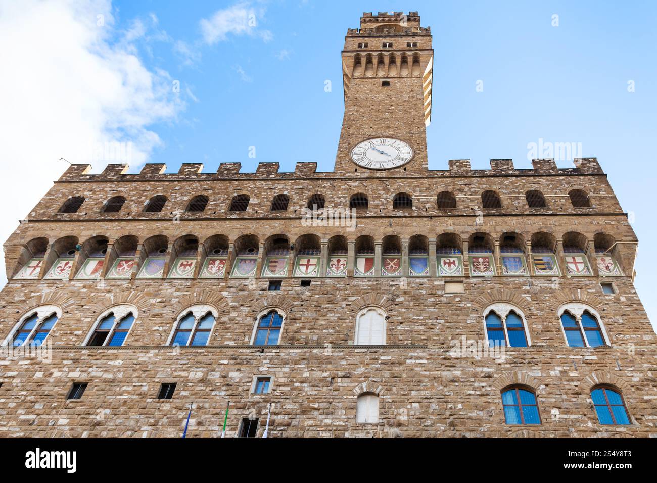 Viaggiare in Italia - Palazzo Vecchio (Palazzo Vecchio,Municipio) nella città di Firenze Foto Stock