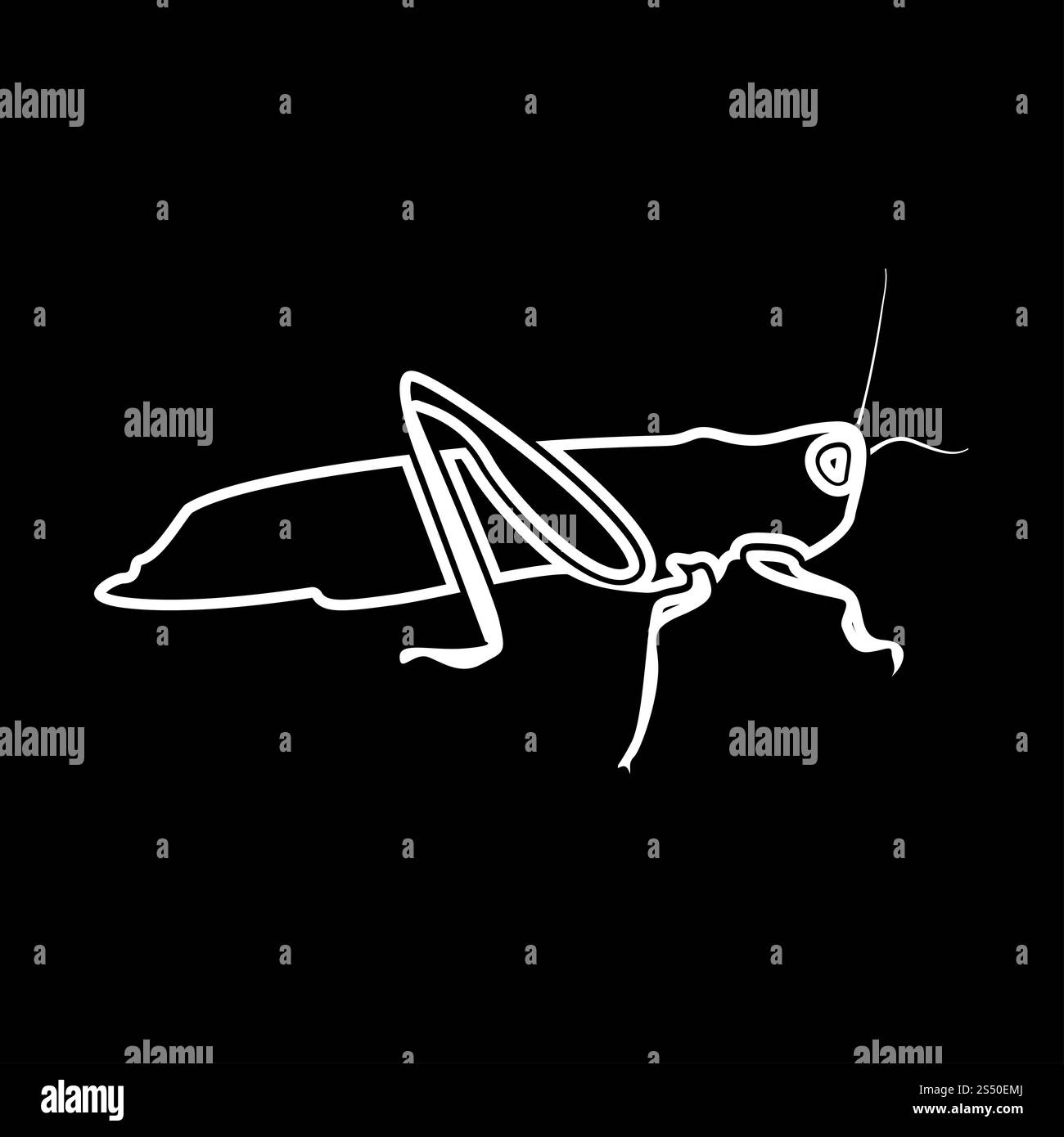 Icona Grasshoper . Foto Stock