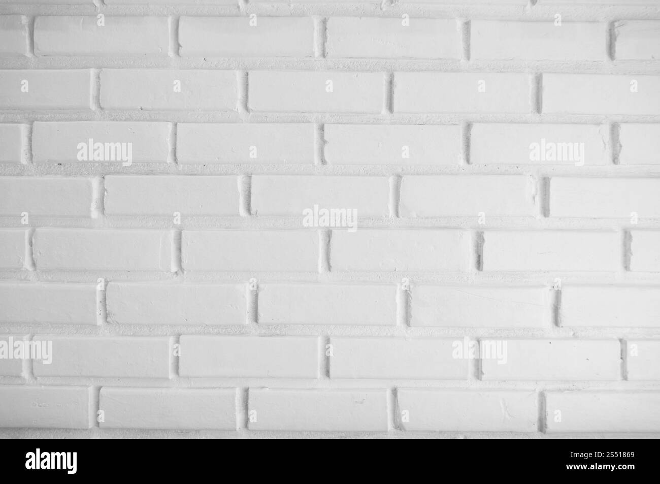 Bianco parete di mattoni texture modellato per background lussuoso design concept Foto Stock