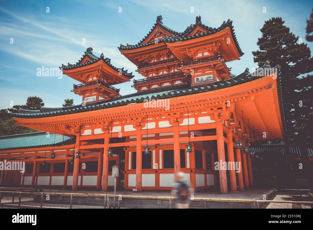 Tempio del santuario Heian Jingu a Kyoto, Giappone. Tempio del santuario Heian Jingu, Kyoto, Giappone Foto Stock