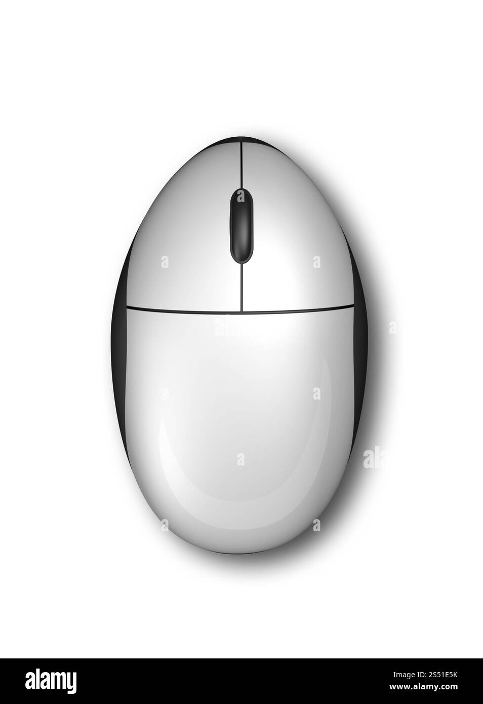 Mouse per computer 3D isolato su sfondo bianco. Mouse per computer 3D isolato su bianco Foto Stock