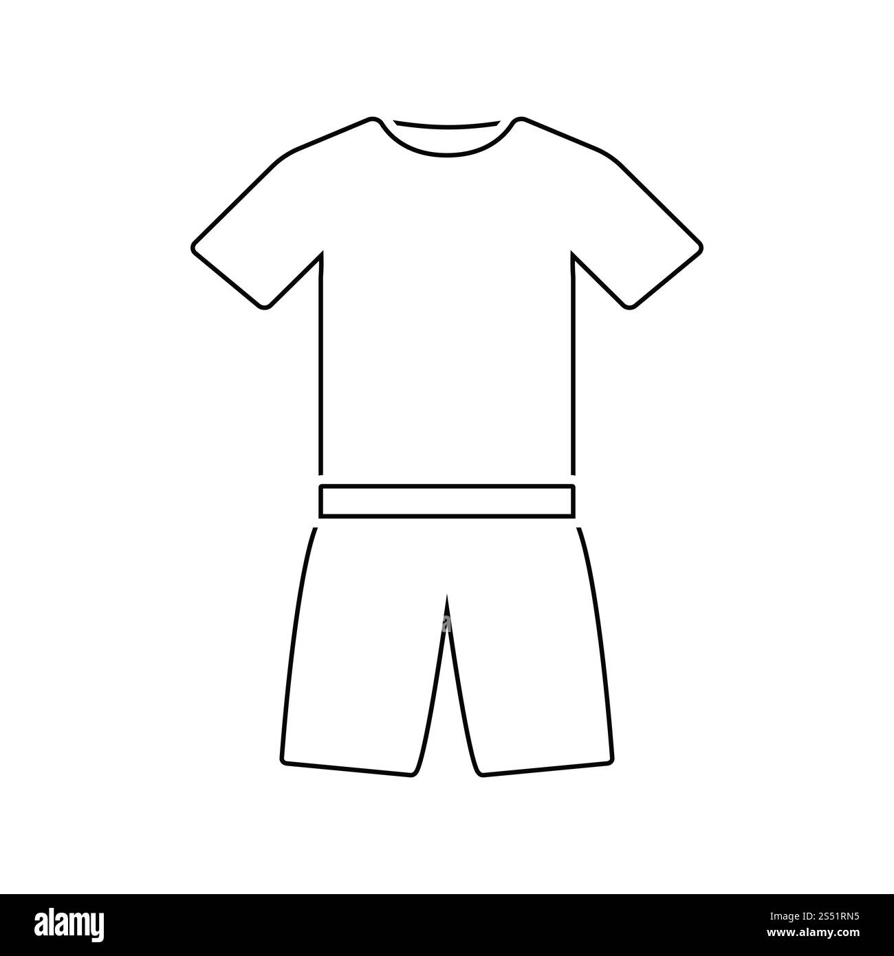 Icona di idoneità uniforme . Linea sottile design. Illustrazione Vettoriale. Foto Stock