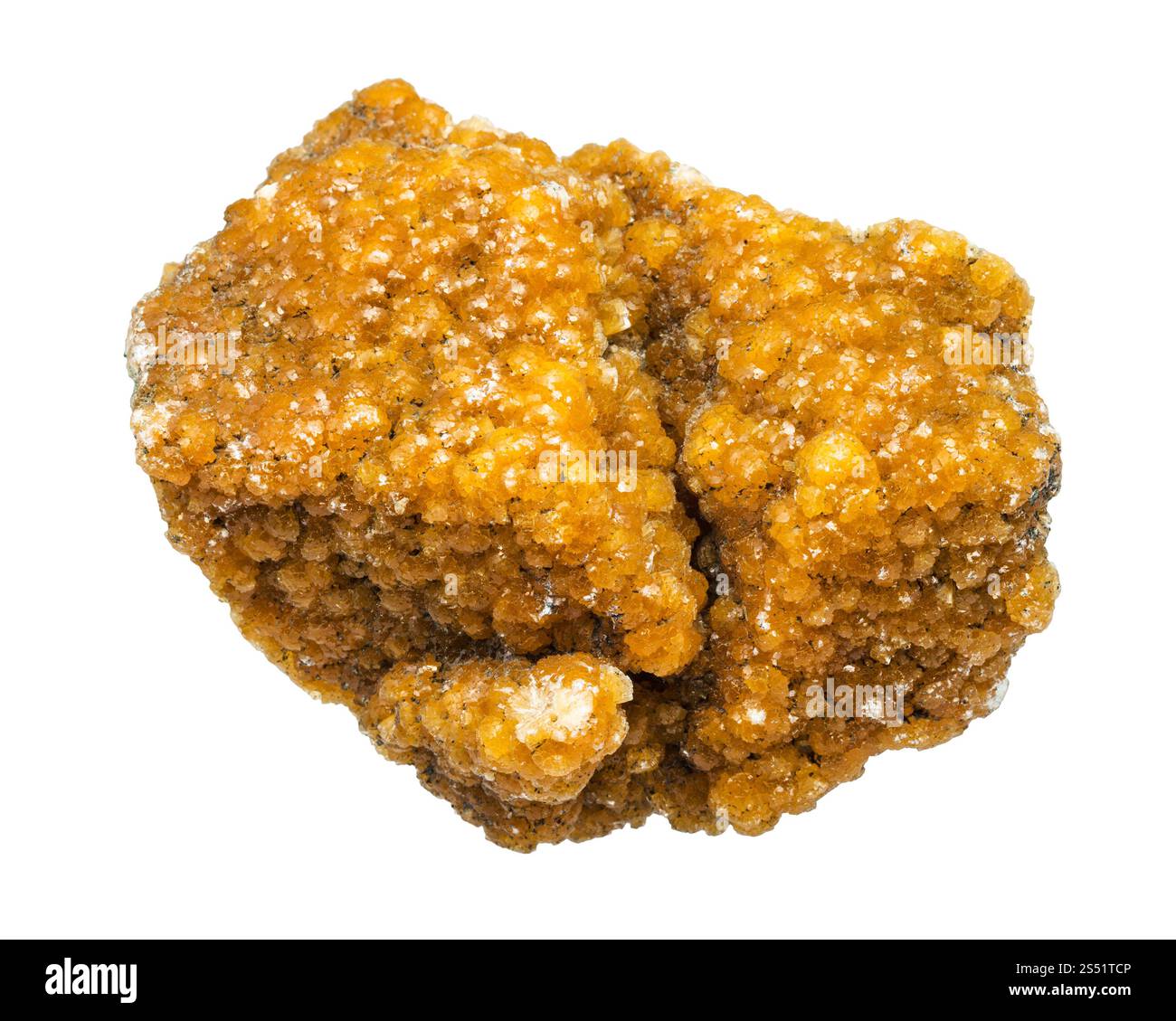 Le riprese in modalità macro di minerali naturali - Pietra di zeolite isolate su sfondi bianchi da Rudniy, Kazakistan Foto Stock