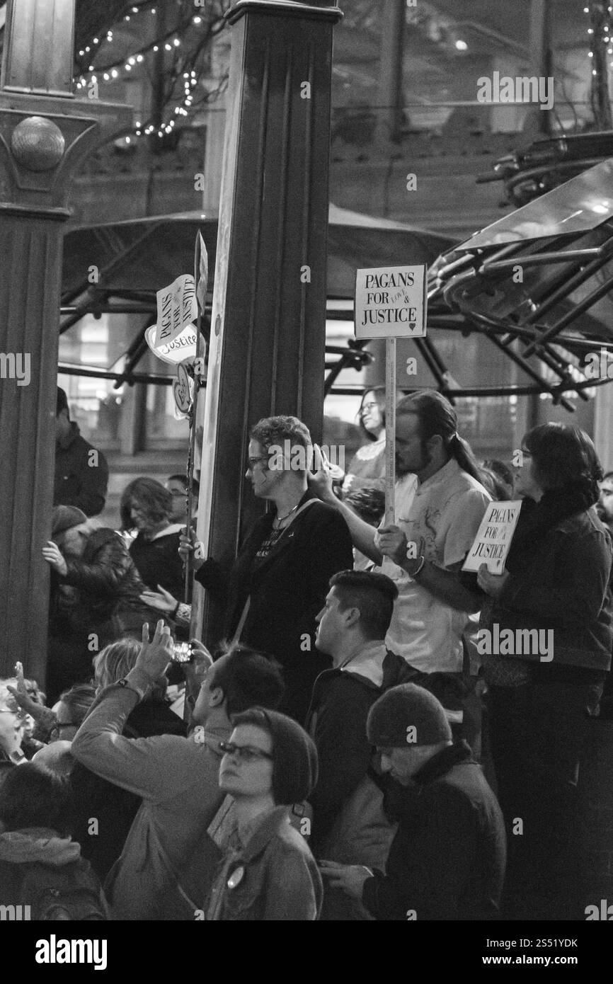 Donald Trump protesta elettorale a Portland Oregon 11/10/2016 Foto Stock