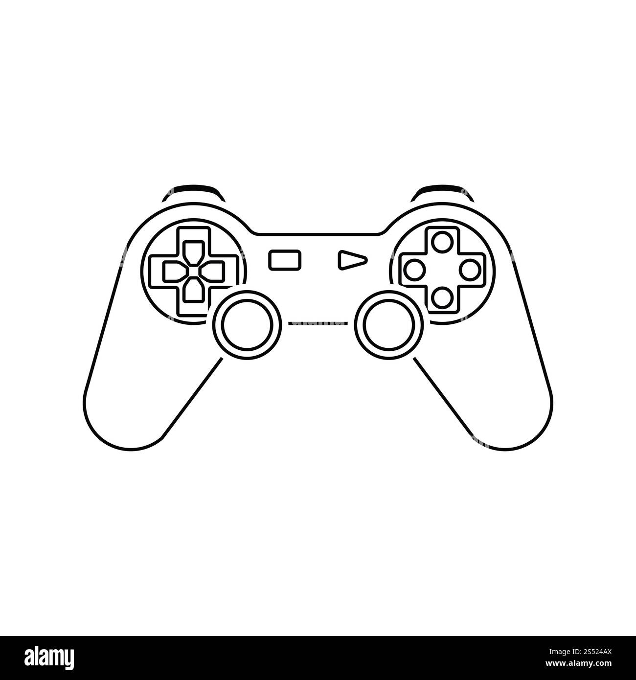 Icona gamepad. Design sottile. Illustrazione vettoriale. Foto Stock