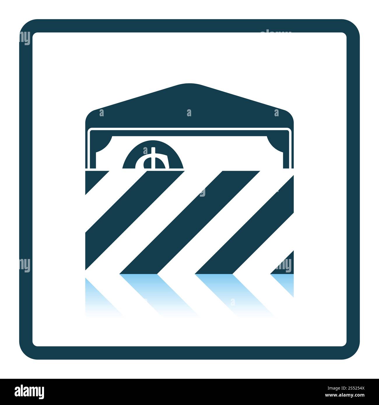 Icona della busta regalo di compleanno con i soldi . Design con riflessi ombrosi. Illustrazione vettoriale. Foto Stock