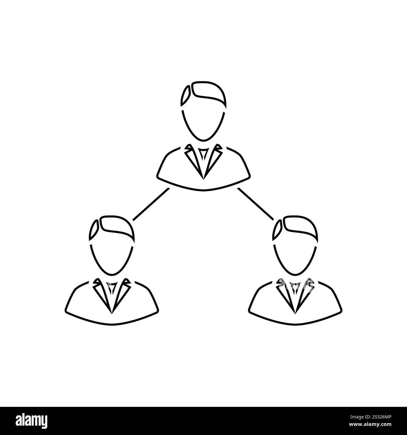 Team aziende icona. Linea sottile design. Illustrazione Vettoriale. Foto Stock