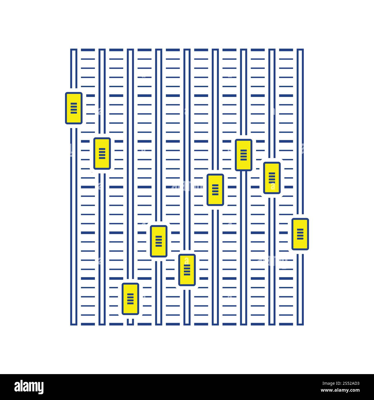Musica equalizzatore icona. Linea sottile design. Illustrazione Vettoriale. Foto Stock