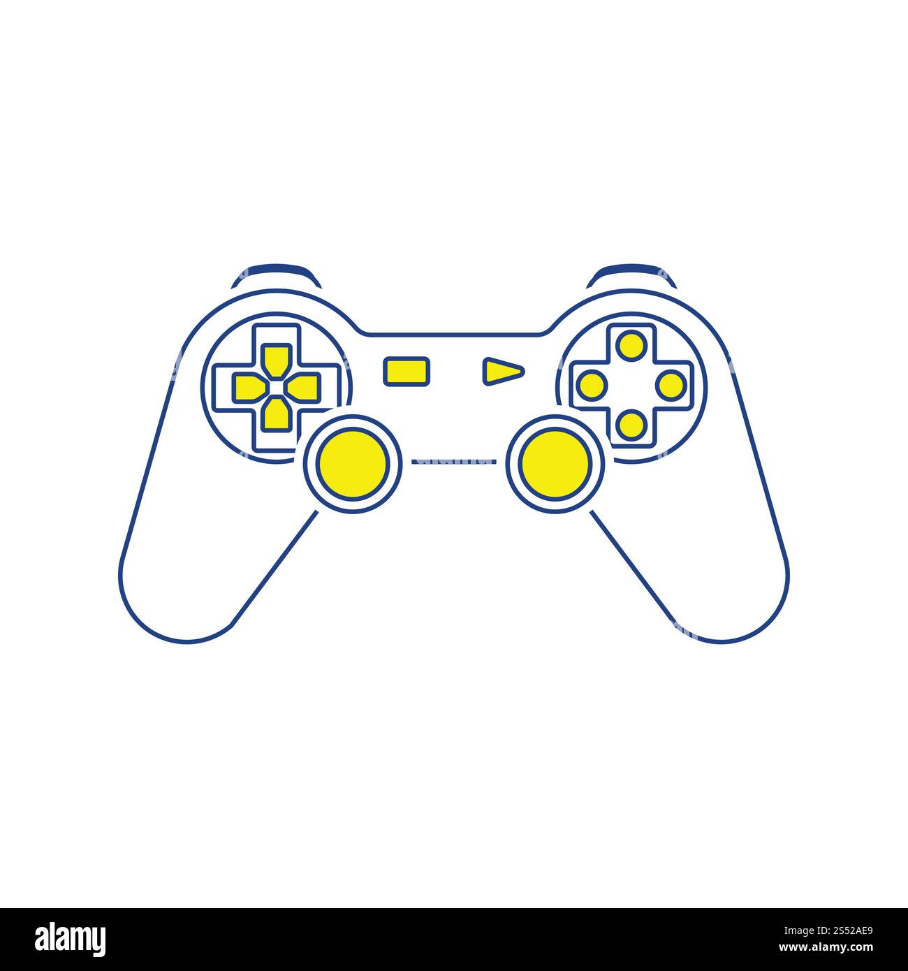Icona gamepad. Design sottile. Illustrazione vettoriale. Foto Stock