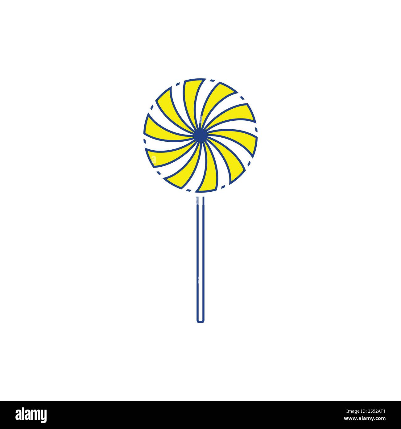Stick candy icona. Linea sottile design. Illustrazione Vettoriale. Foto Stock
