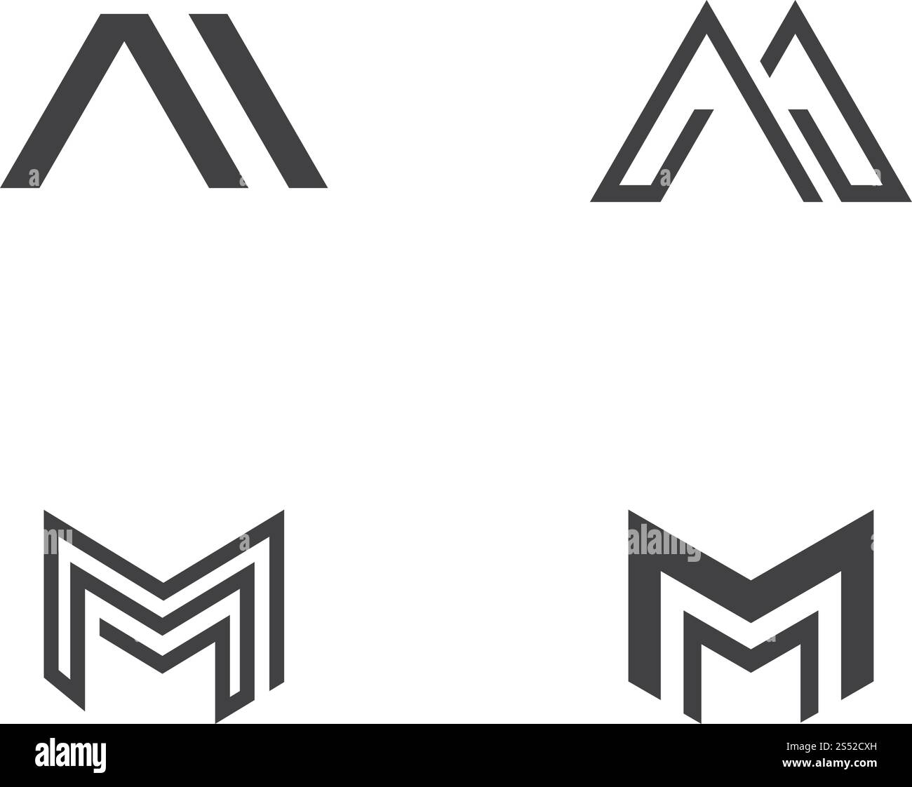 M Lettera Logo aziendale Modello icona Vettore Illustrazione Vettoriale