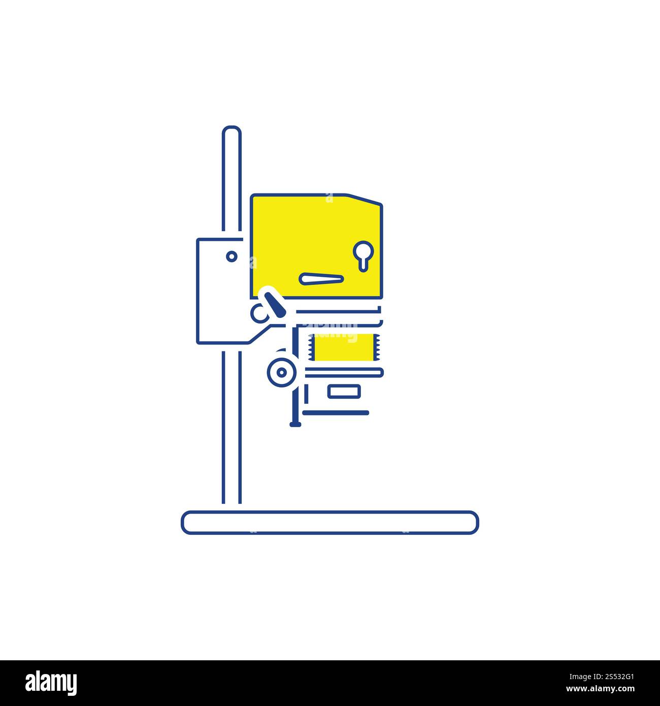 L'icona di photo enlarger. Linea sottile design. Illustrazione Vettoriale. Foto Stock